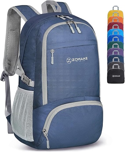 7. The Zomake Packable Travel Backpack for Men 30L